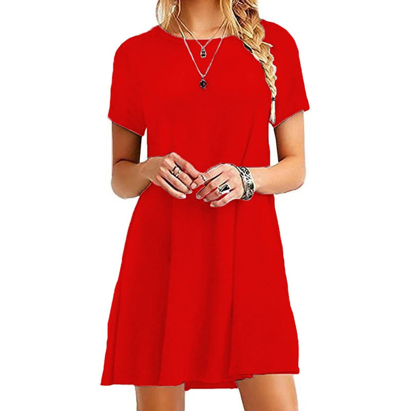 Chic Casual Mini T-Shirt Dress – Effortless Vintage Street Style