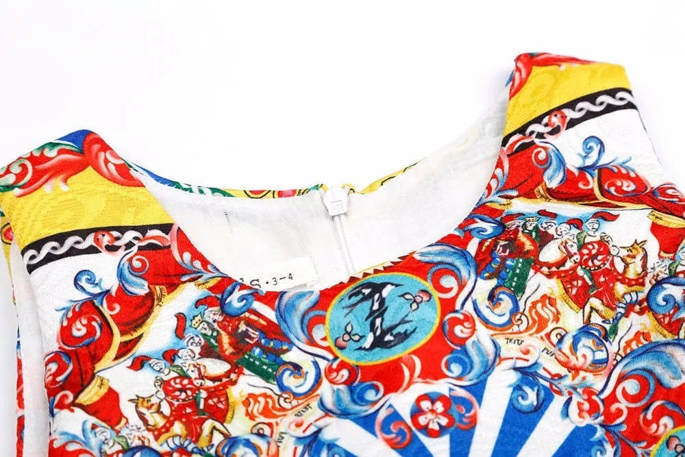 Girls' Printed Princess Party Dress