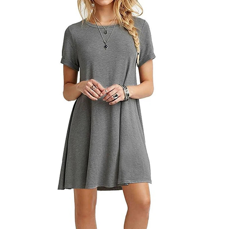 Chic Casual Mini T-Shirt Dress – Effortless Vintage Street Style
