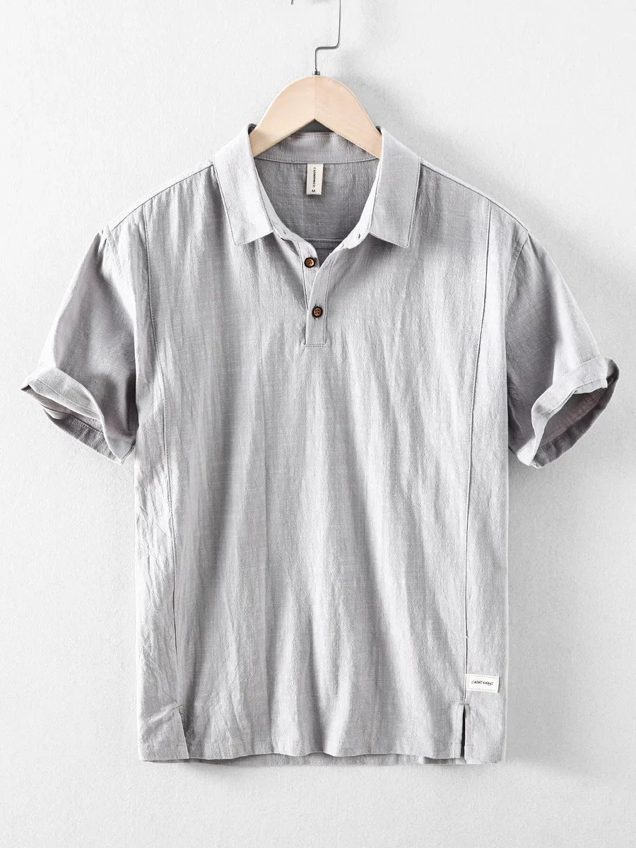 Men's Chinese Style Linen Short Sleeve Shirt