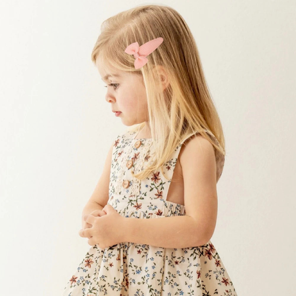 Girls' Floral Ruffle Flying Sleeve Casual Dress