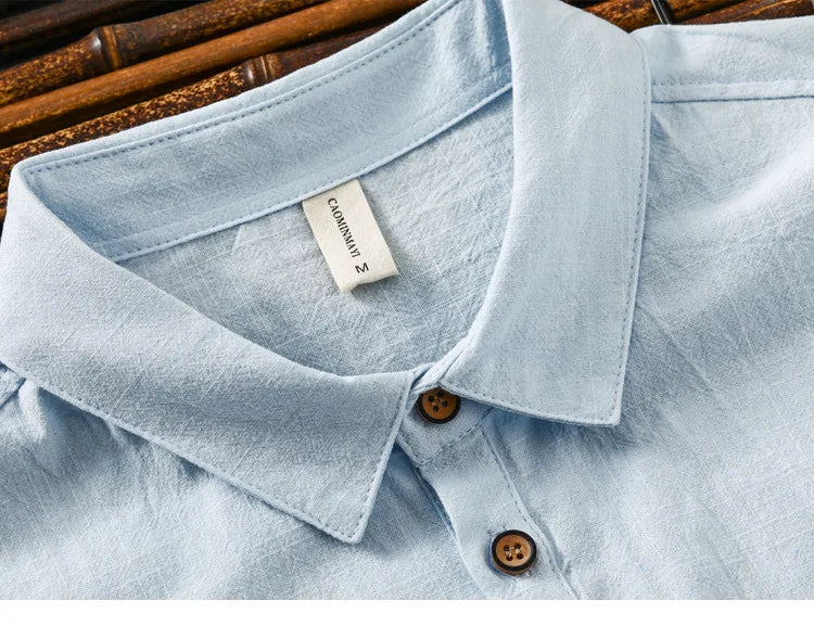 Men's Chinese Style Linen Short Sleeve Shirt