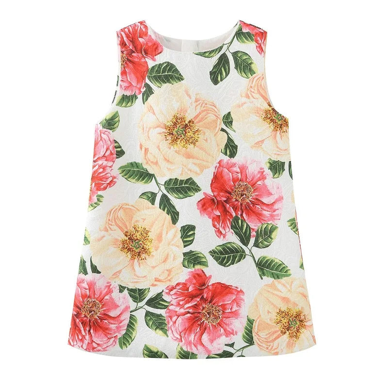 Girls' Printed Princess Party Dress