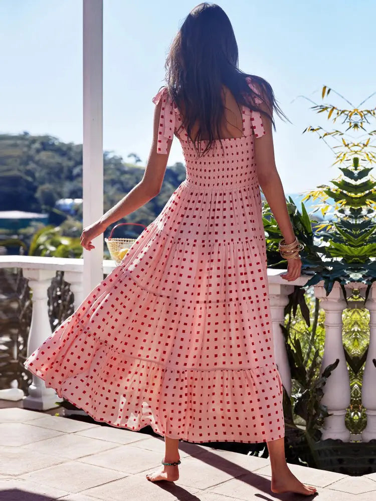 New Casual Long Women Print Dress
