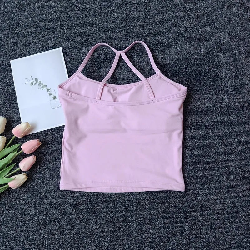 Women's Cross-Back Push-Up Sports Bra