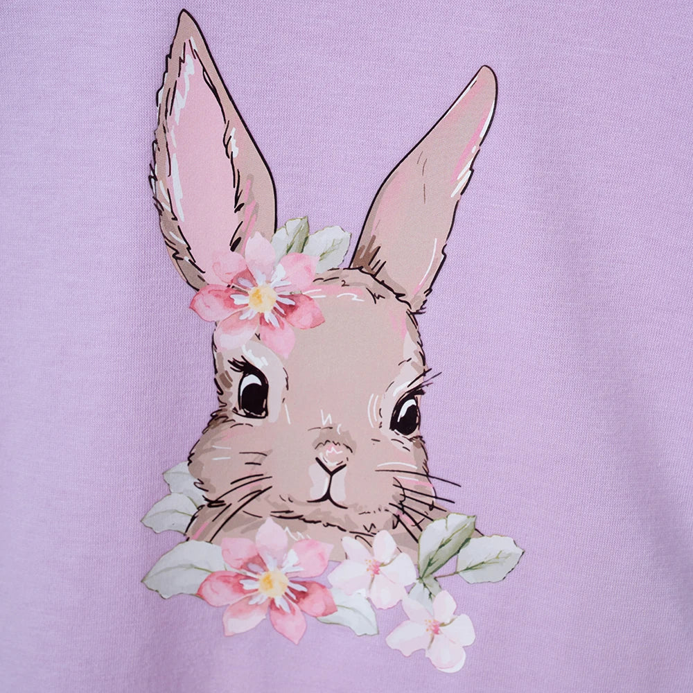 Kids' Rabbit Print Cotton Summer Set