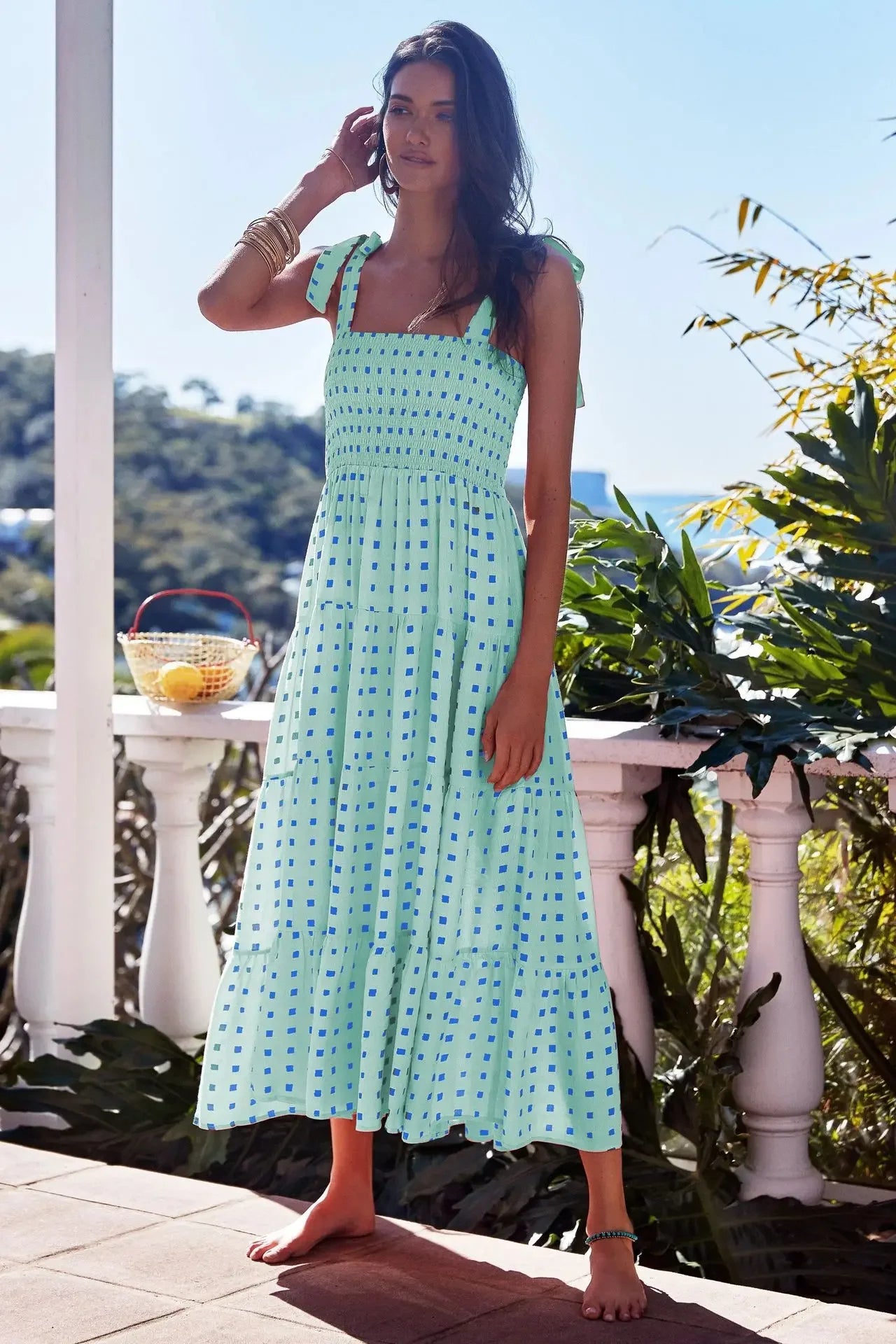 New Casual Long Women Print Dress