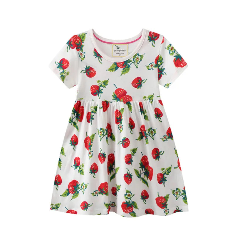 Girls' Animal Embroidery Sleeveless Party Dress
