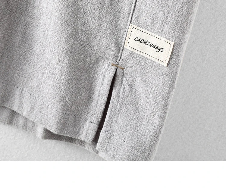 Men's Chinese Style Linen Short Sleeve Shirt