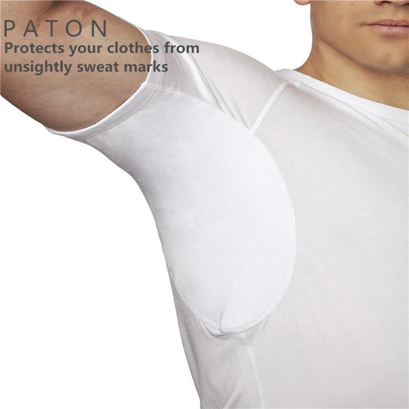 Premium Confortable Micro Modal Sweat Proof Undershirt T-Shirt Anti-Transpirant Homme Sweatproof Under Shirt With Sweatpad