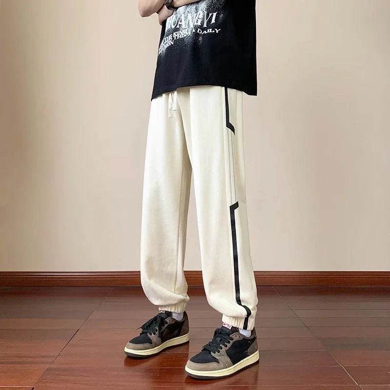 Trousers Sweatpants for Men Goth Thin Summer Striped Man Sports Pants Harem Gym Flated New in Sport Jogger Big Tall Long Joker
