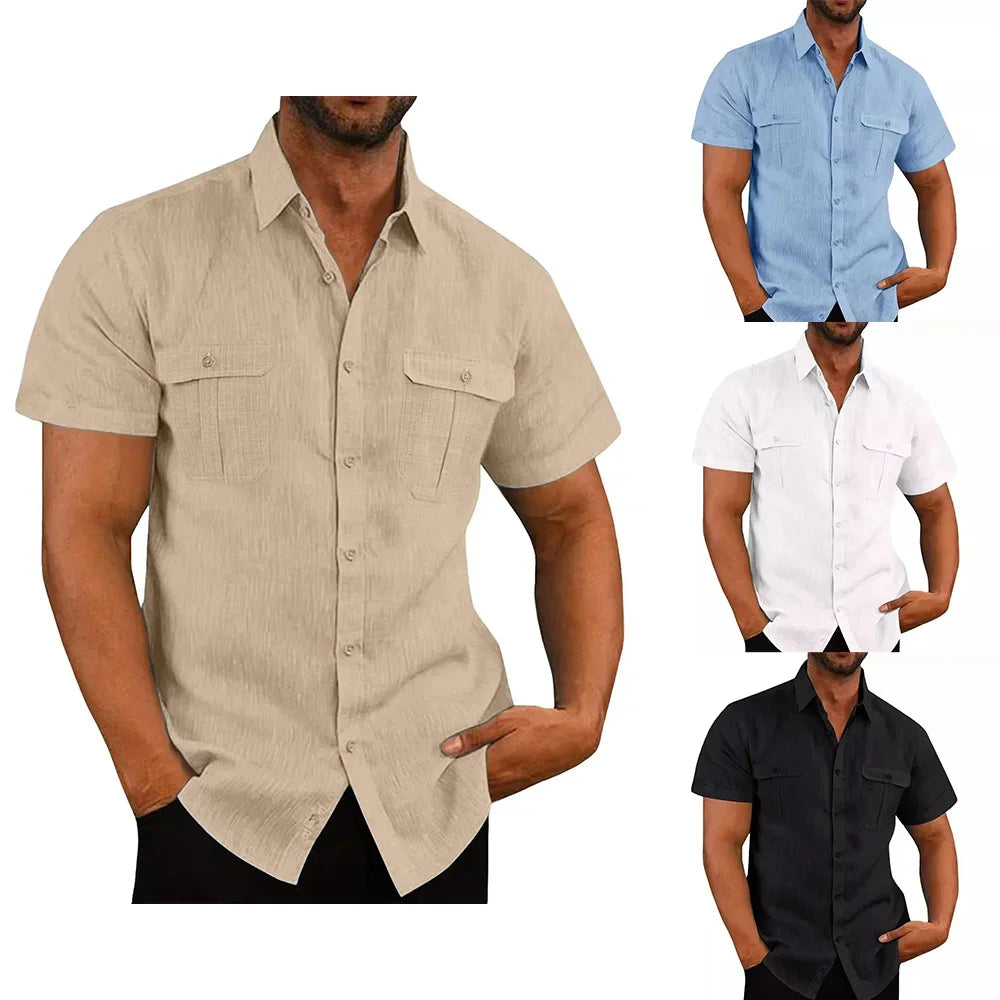 Men's Cotton Linen Casual Top