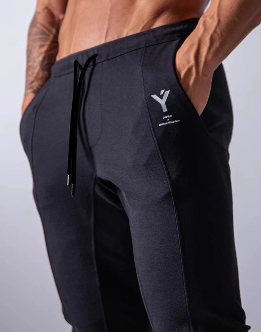 Mens Training Pants GYM Track Sweatpants Joggers Breathable Workout Fitness Male Running Sport Trousers Zipper Bottoms
