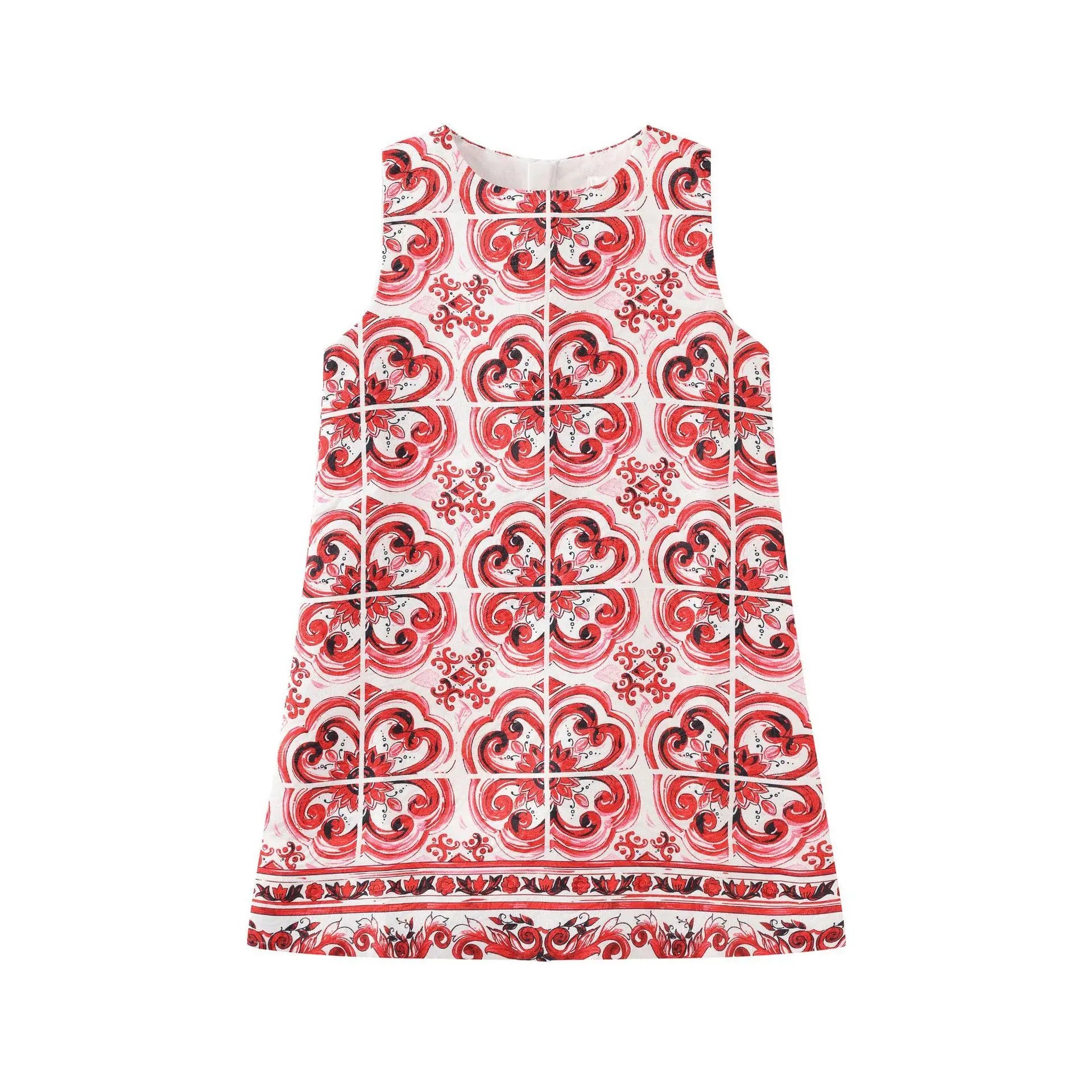 Girls' Printed Princess Party Dress