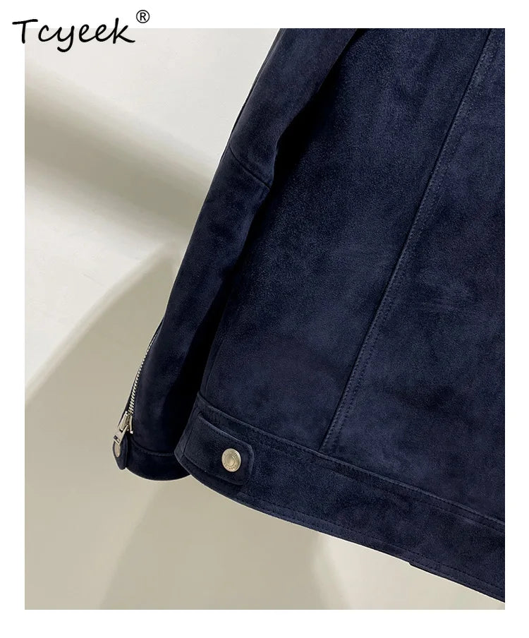 Tcyeek High-End Blue Leather