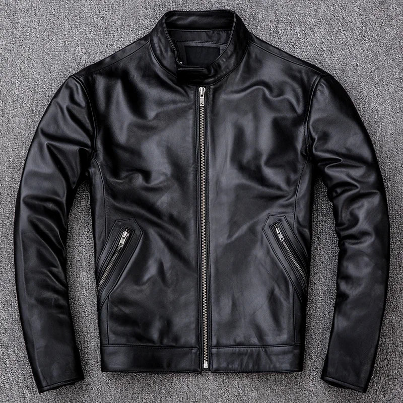 Spring Genuine Leather Biker