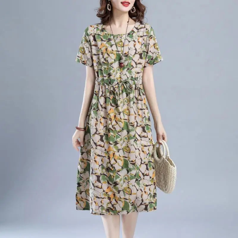 Printed Midi Dress