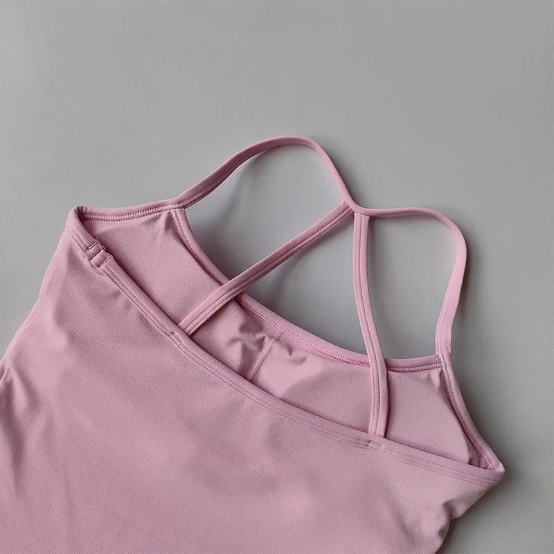 Women's Cross-Back Push-Up Sports Bra