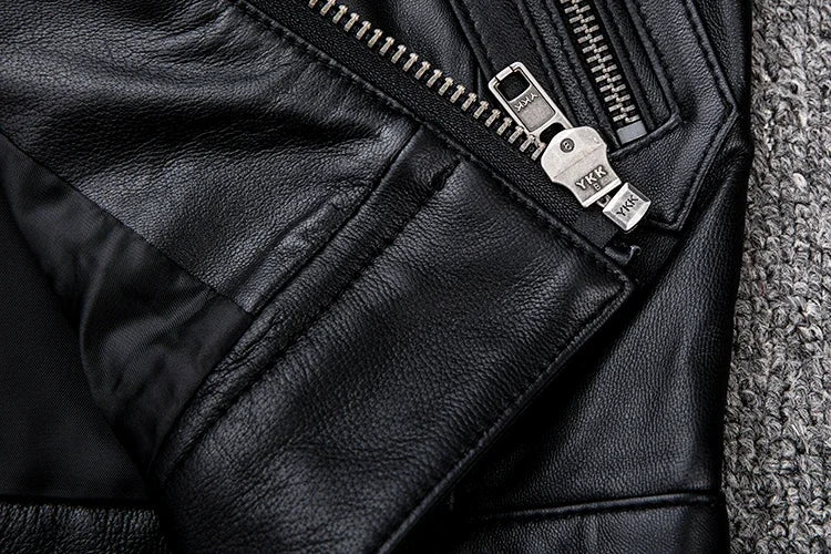 Spring Genuine Leather Biker