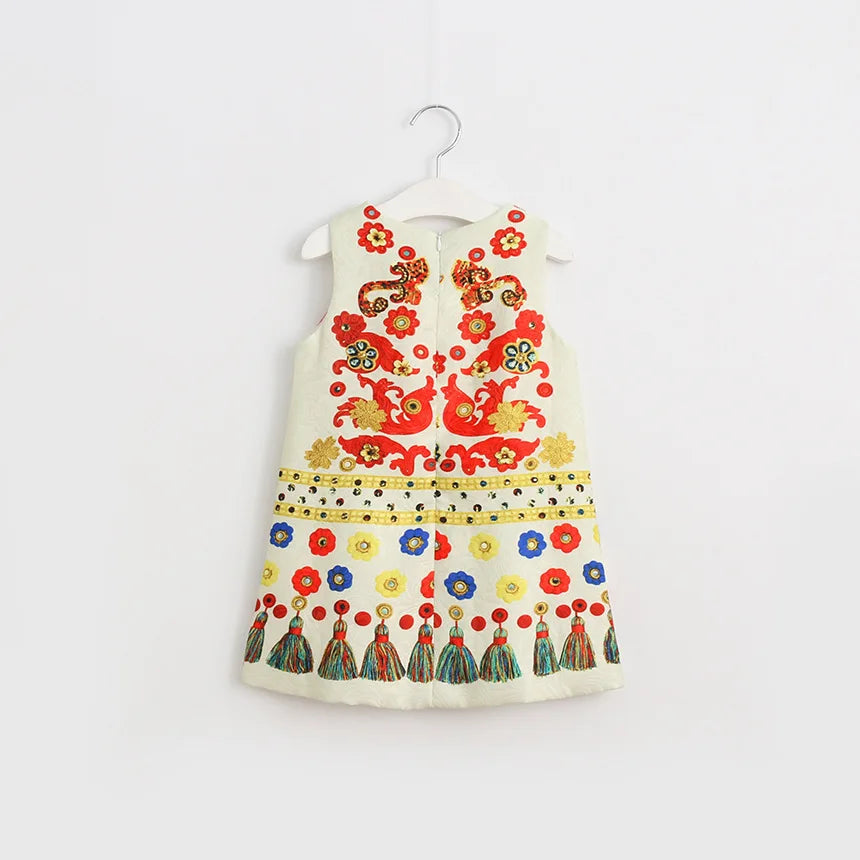 Girls' Printed Princess Party Dress