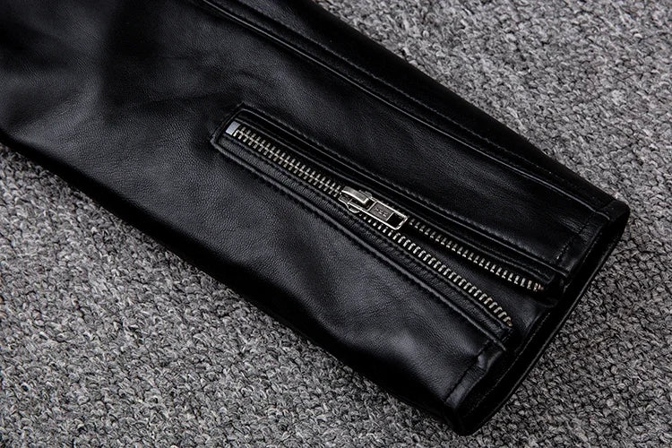 Spring Genuine Leather Biker