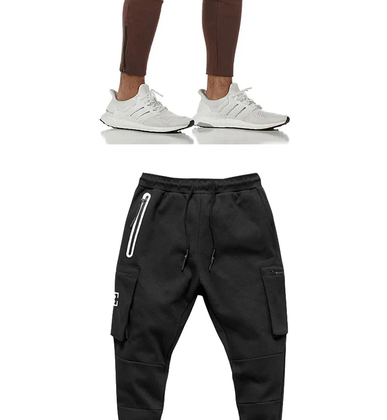 Men's Gym Fitness Multi-Pocket Workout Training Pants Cotton Jogging Sweatpants Camouflage Men  Fashion Training Trousers