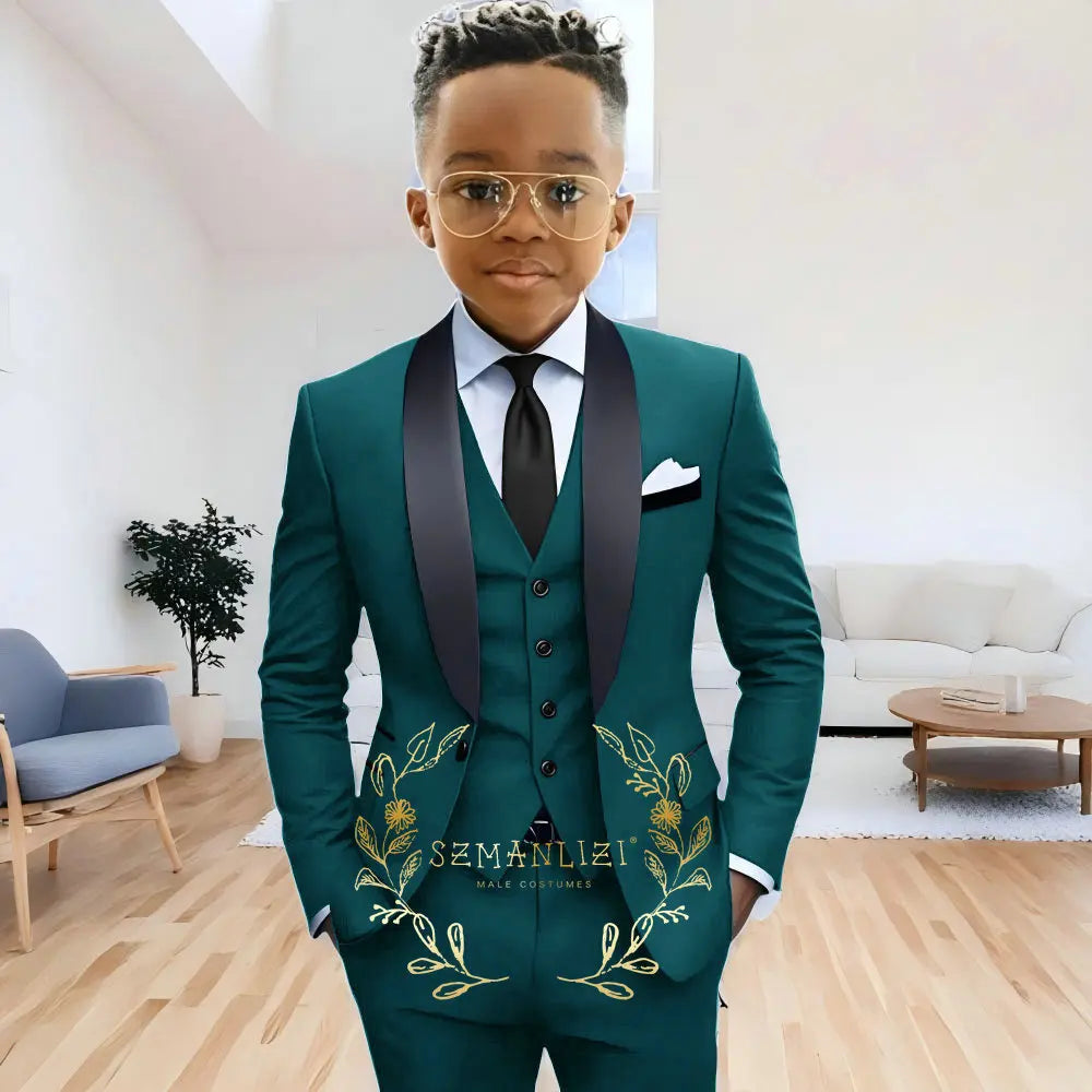 Boys' Navy Blue Formal 3-Piece Suit (2-16Y)