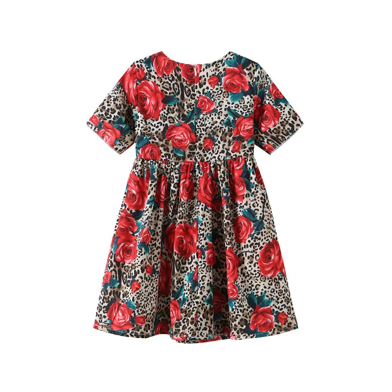 Girls' Printed Princess Party Dress