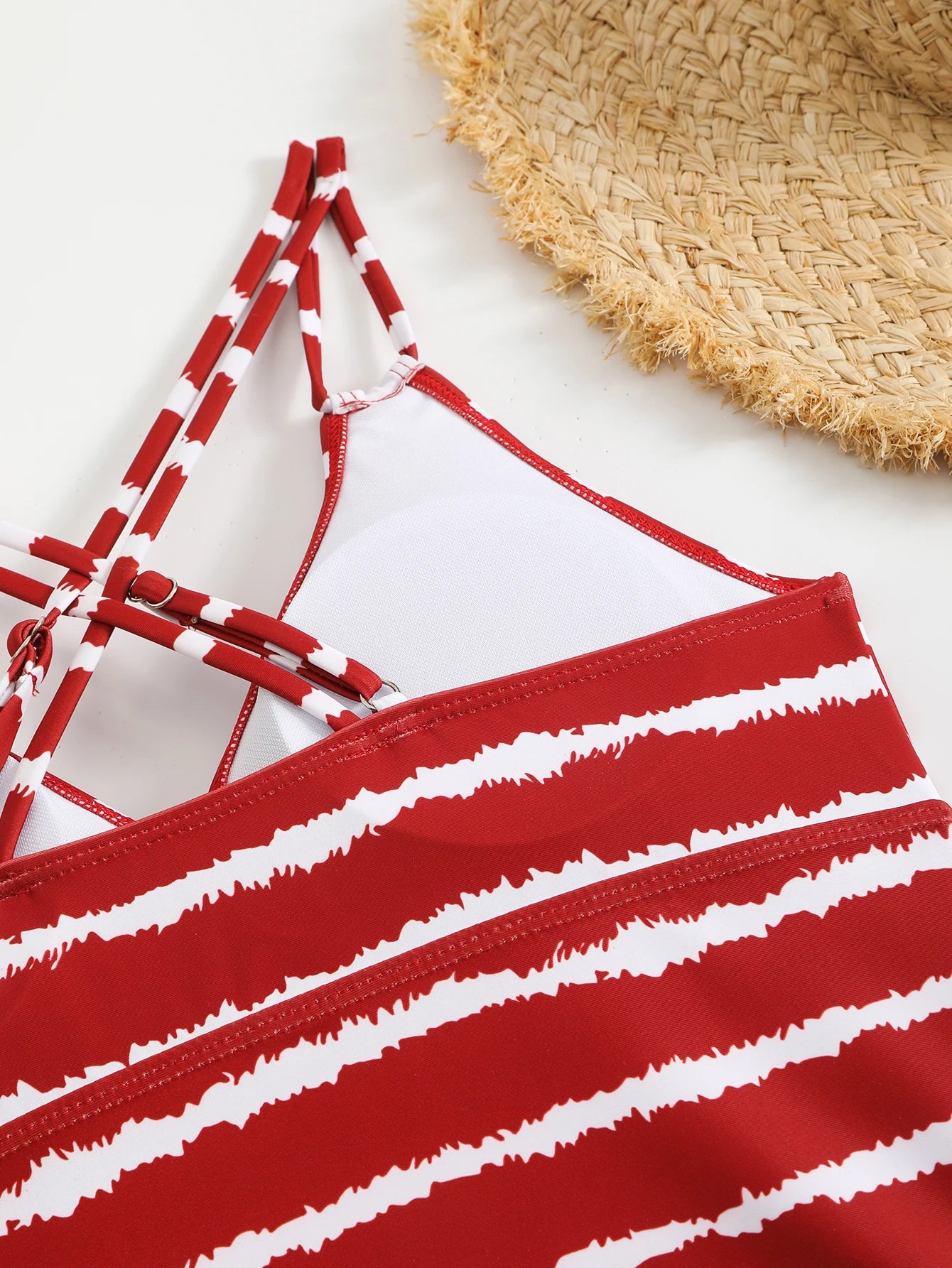 Women's Striped Tankini Swimsuit Set
