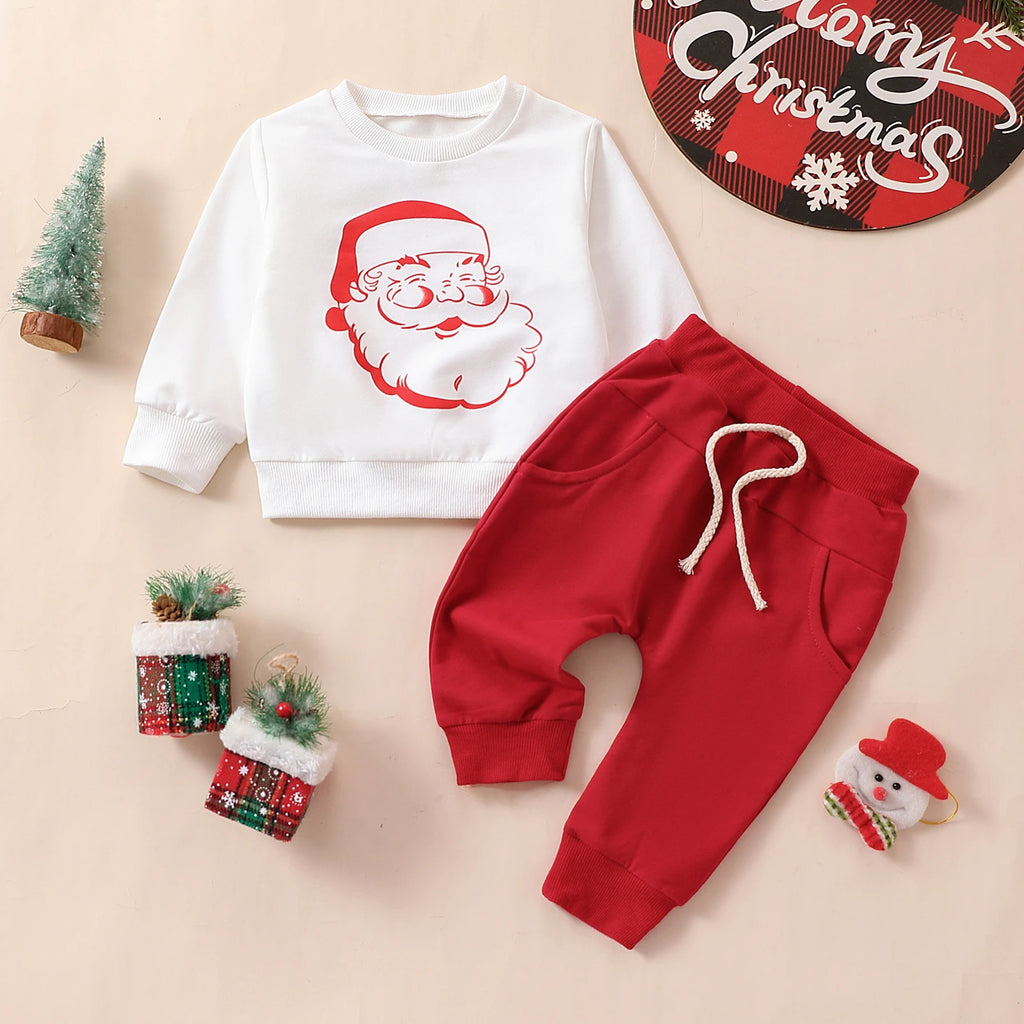 Baby Boys' Christmas Santa Sweatshirt & Pants Set