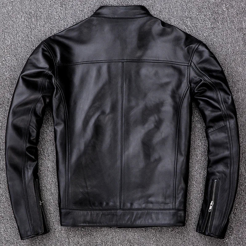 Spring Genuine Leather Biker