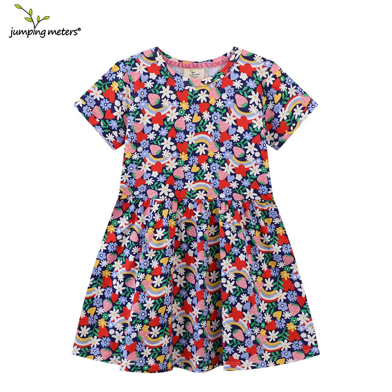 Girls' Animal Embroidery Sleeveless Party Dress
