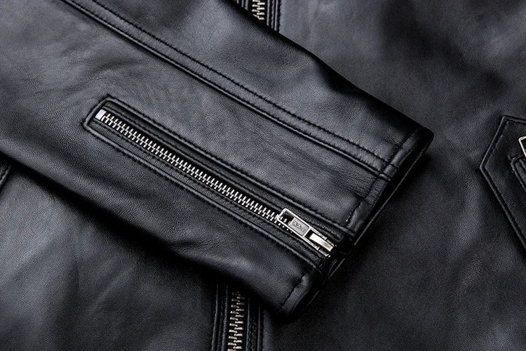 Spring Genuine Leather Biker