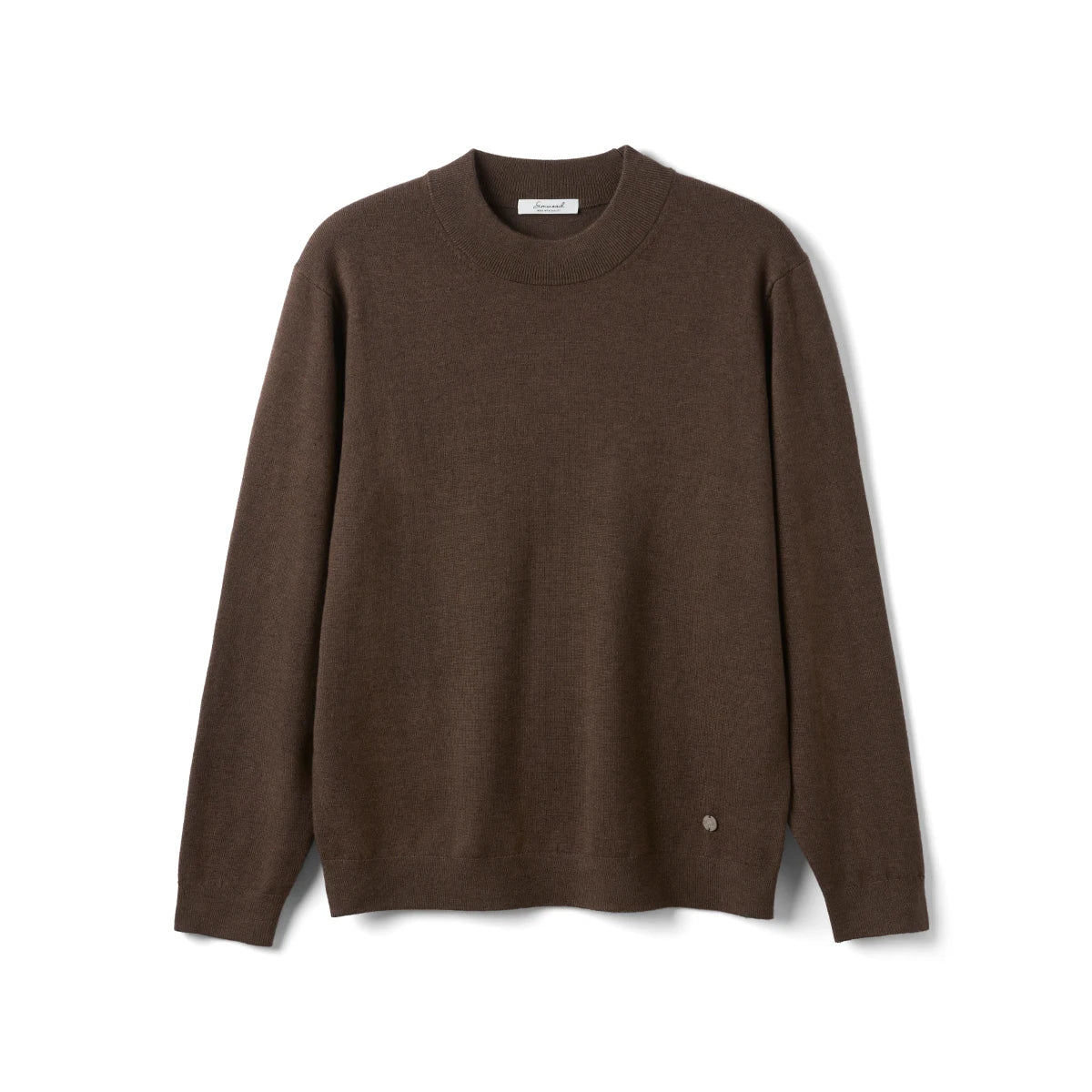 SIMWOOD 2025 Autumn New Regular Fit 12 Gauge Fine Sweater Men Antistaic Basic Knit Pullovers