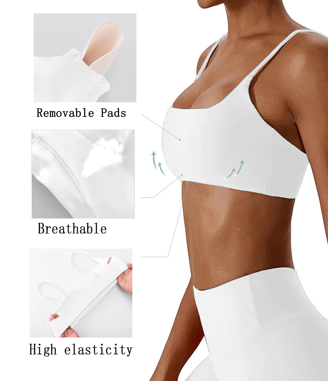 Women's Cross-Back Strappy Sports Bra