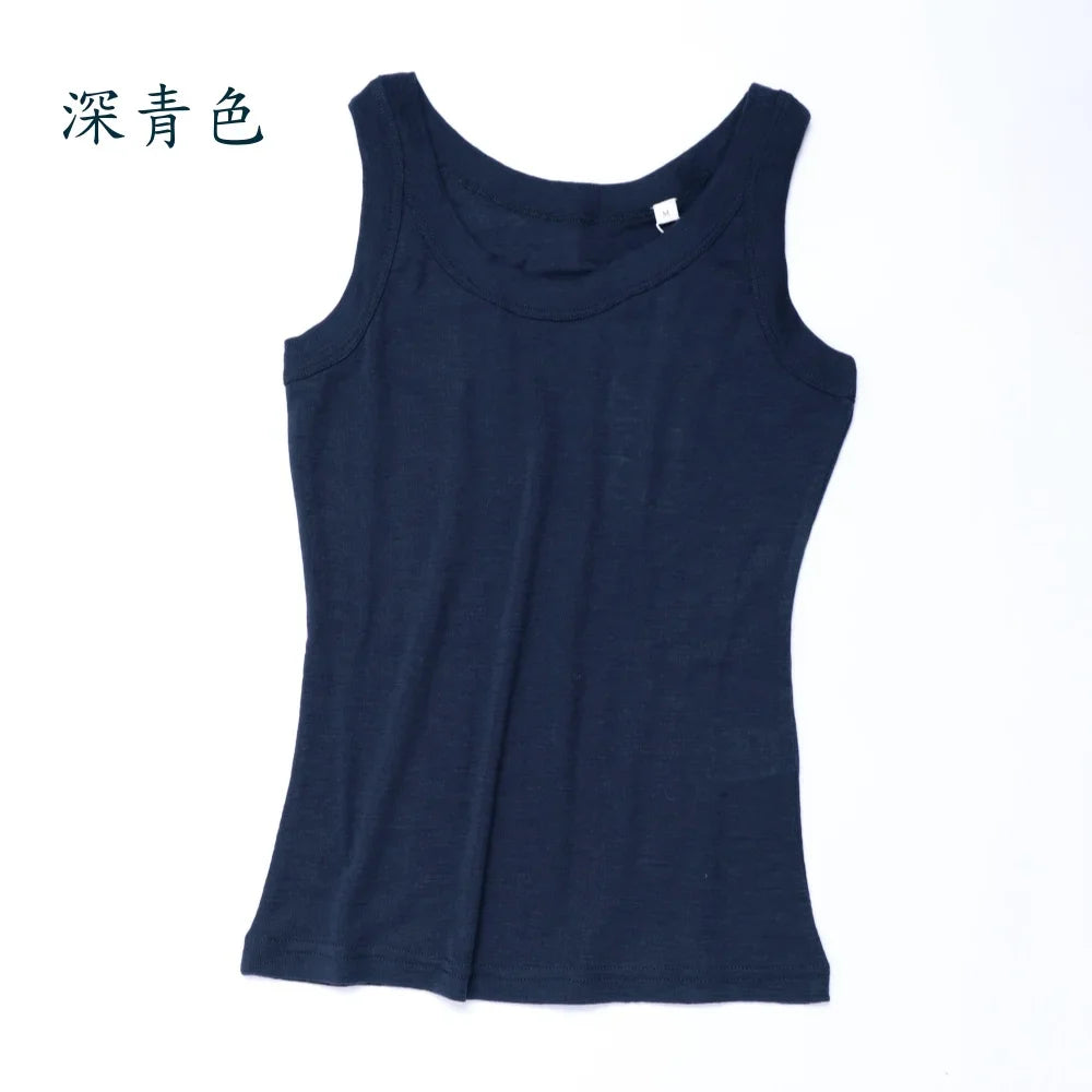 Women Merino Base Layer 100% Merino Wool Tank Top Sleeveless Tops Running Hiking Tank Tops Light Wicking Breathable Anti-Odor