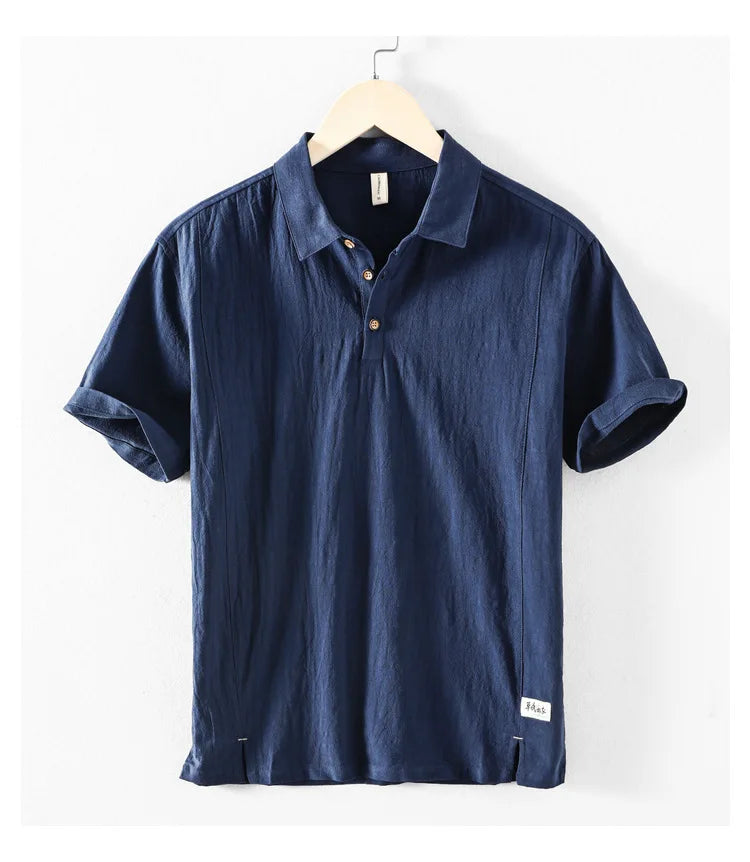 Men's Chinese Style Linen Short Sleeve Shirt