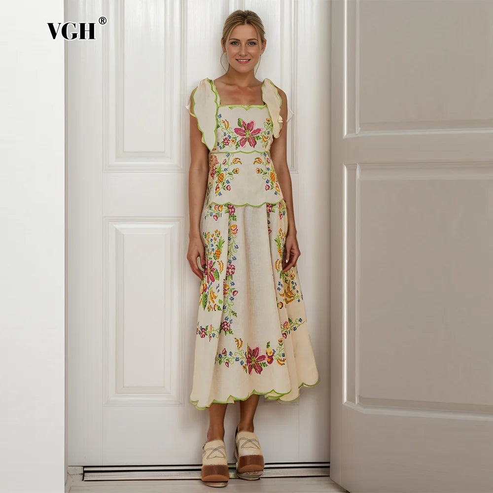 Women's Patchwork Lace-Up Sleeveless Dress