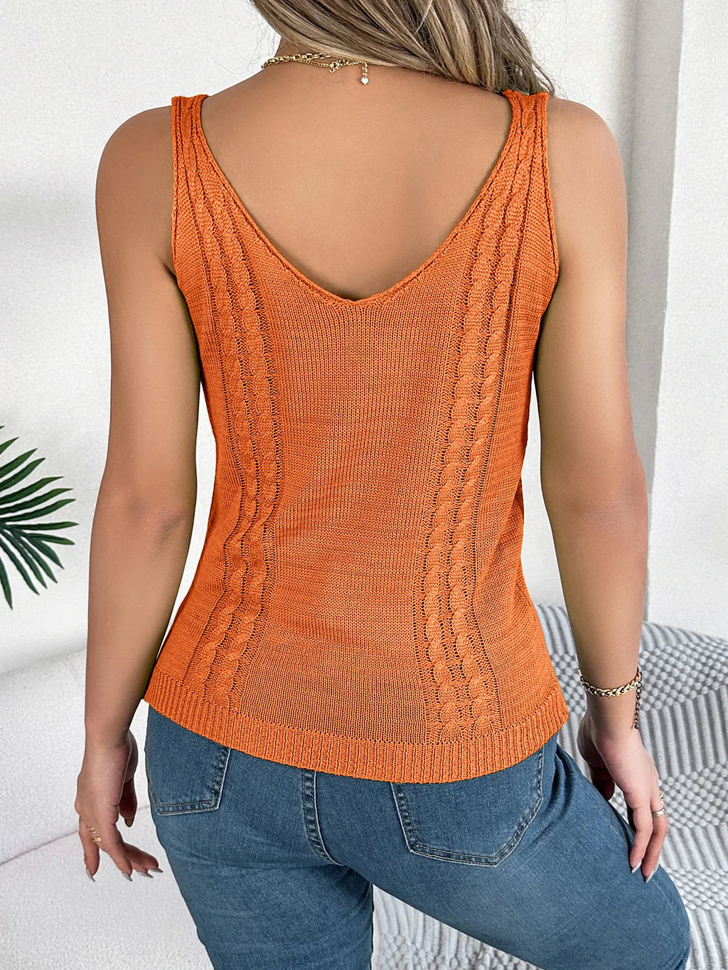 Summer Lady Solid Strap Top Women