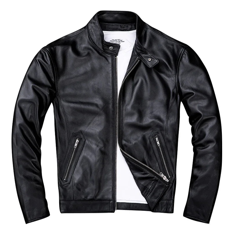Spring Genuine Leather Biker
