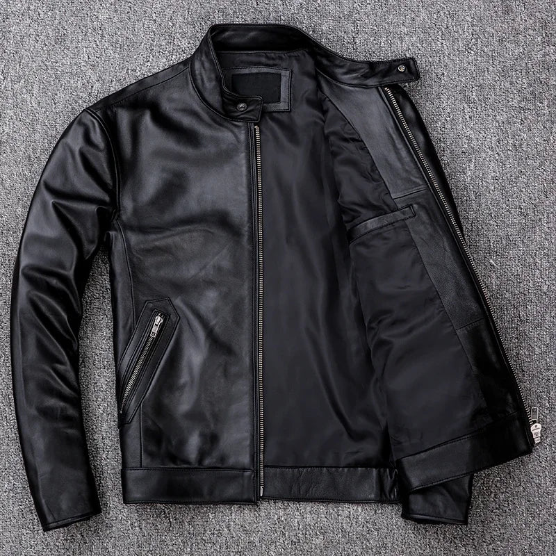 Spring Genuine Leather Biker