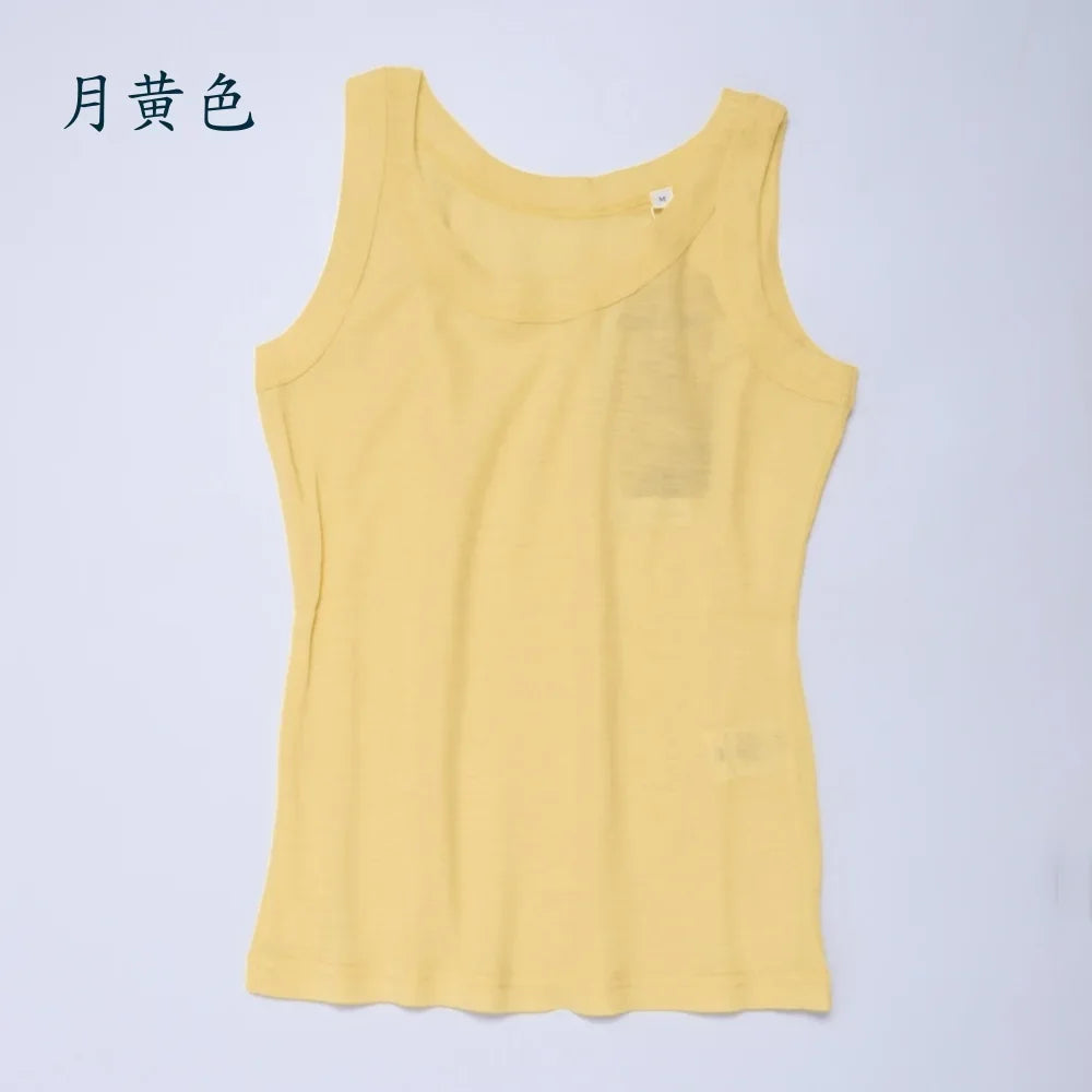 Women Merino Base Layer 100% Merino Wool Tank Top Sleeveless Tops Running Hiking Tank Tops Light Wicking Breathable Anti-Odor