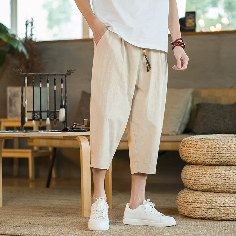 Men's Linen Capri Shorts – Relaxed Fit