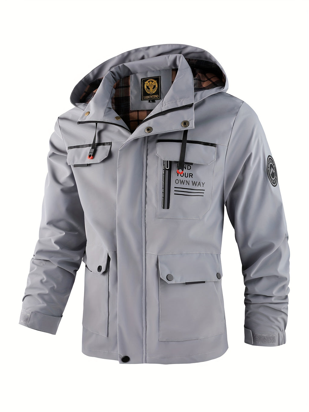 Stylish Men's Casual Bomber Jacket – Lightweight, Durable & Easy-Care for Spring/Fall Weather with Functional Pockets