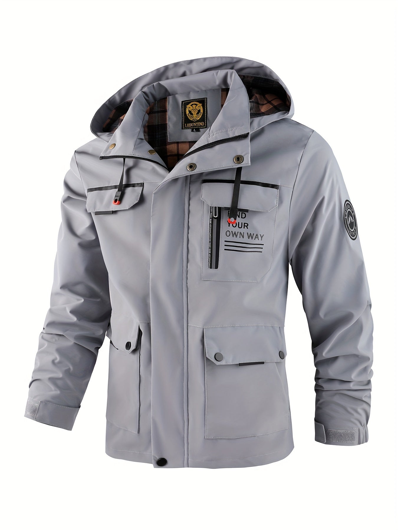 Stylish Men's Casual Bomber Jacket – Lightweight, Durable & Easy-Care for Spring/Fall Weather with Functional Pockets
