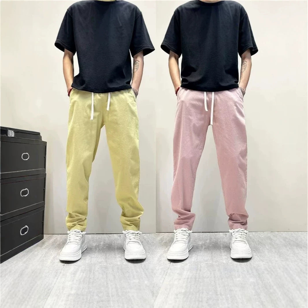 Men's Slim-Fit Straight-Leg Casual Pants