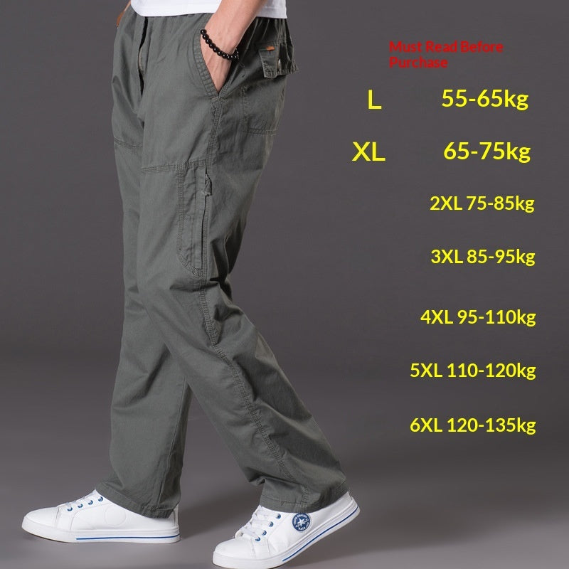 Men's Multi-Pocket Plus-Size Work Trousers