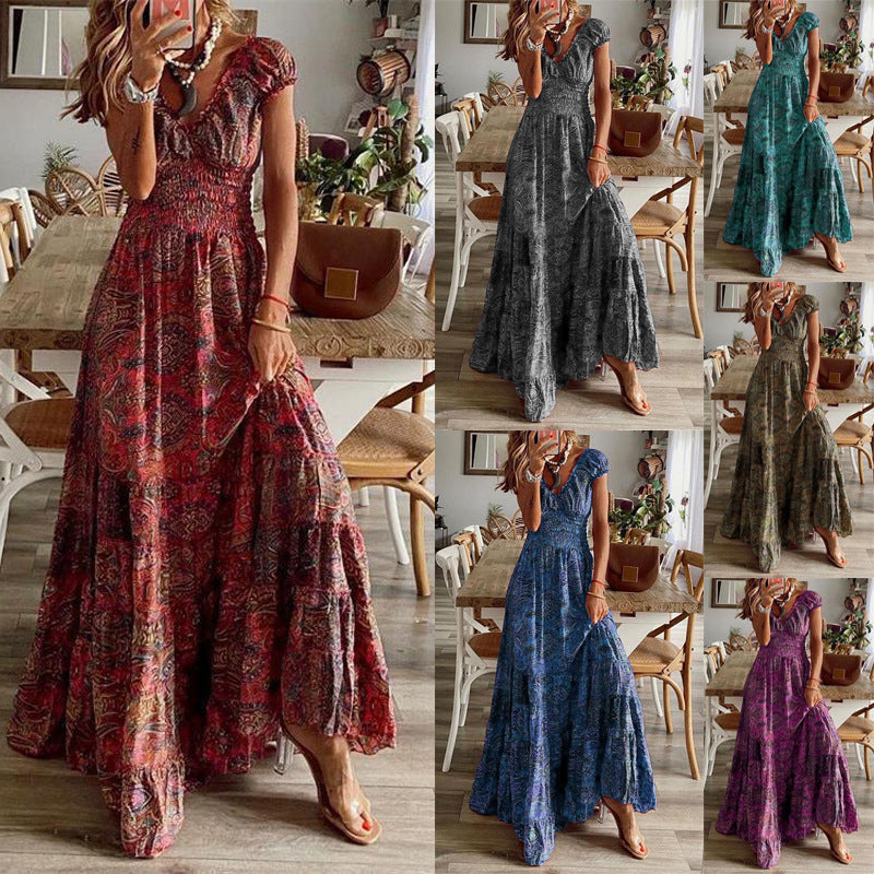 Women's Floral Print Midi Dress