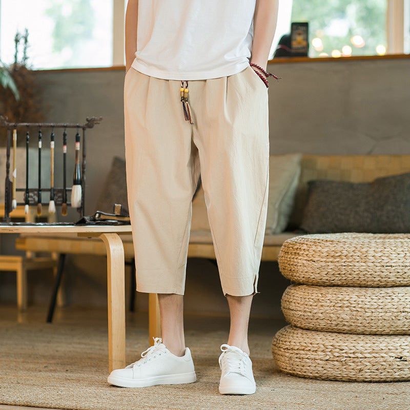 Men's Linen Capri Shorts – Relaxed Fit