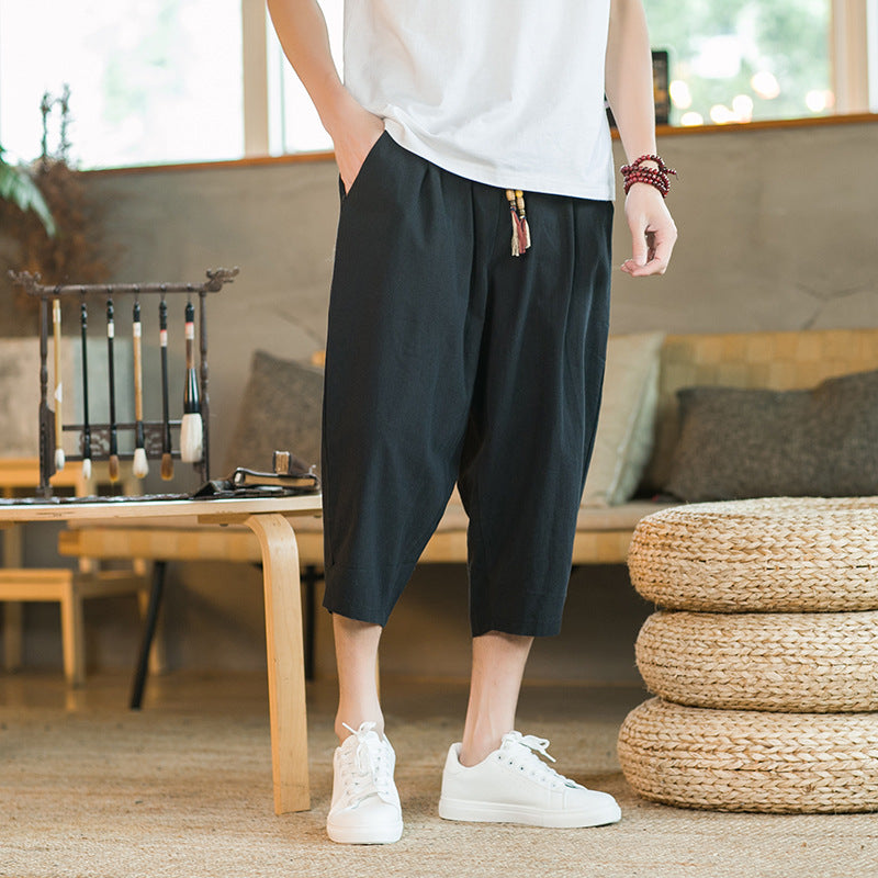 Men's Linen Capri Shorts – Relaxed Fit
